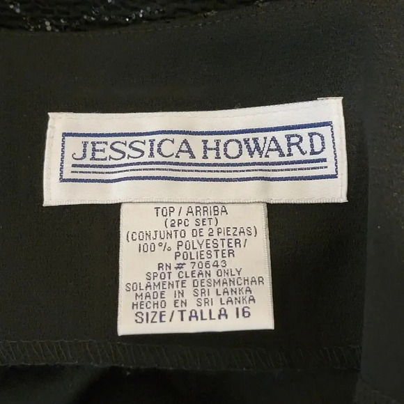 JESSICA HOWARD Vintage Womens Plus Sparkle Cropped Evening Jacket Size 16 Black - Picture 11 of 11